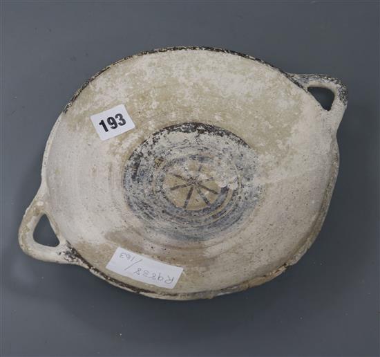 A Cypriot white slipware dish